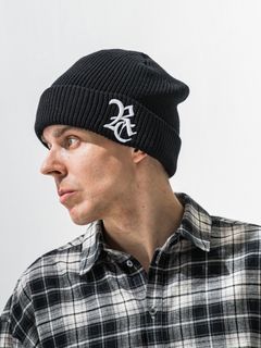 【予約品 9月6日(日) 締切】COTTON KNIT CAP / コットン ニットキャップ / ブラック×ホワイト