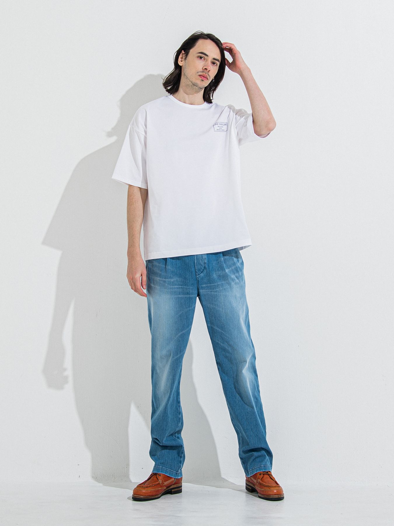 【予約品 】CREW OVER TEE /  クルーオーバーサイズTシャツ / ホワイト