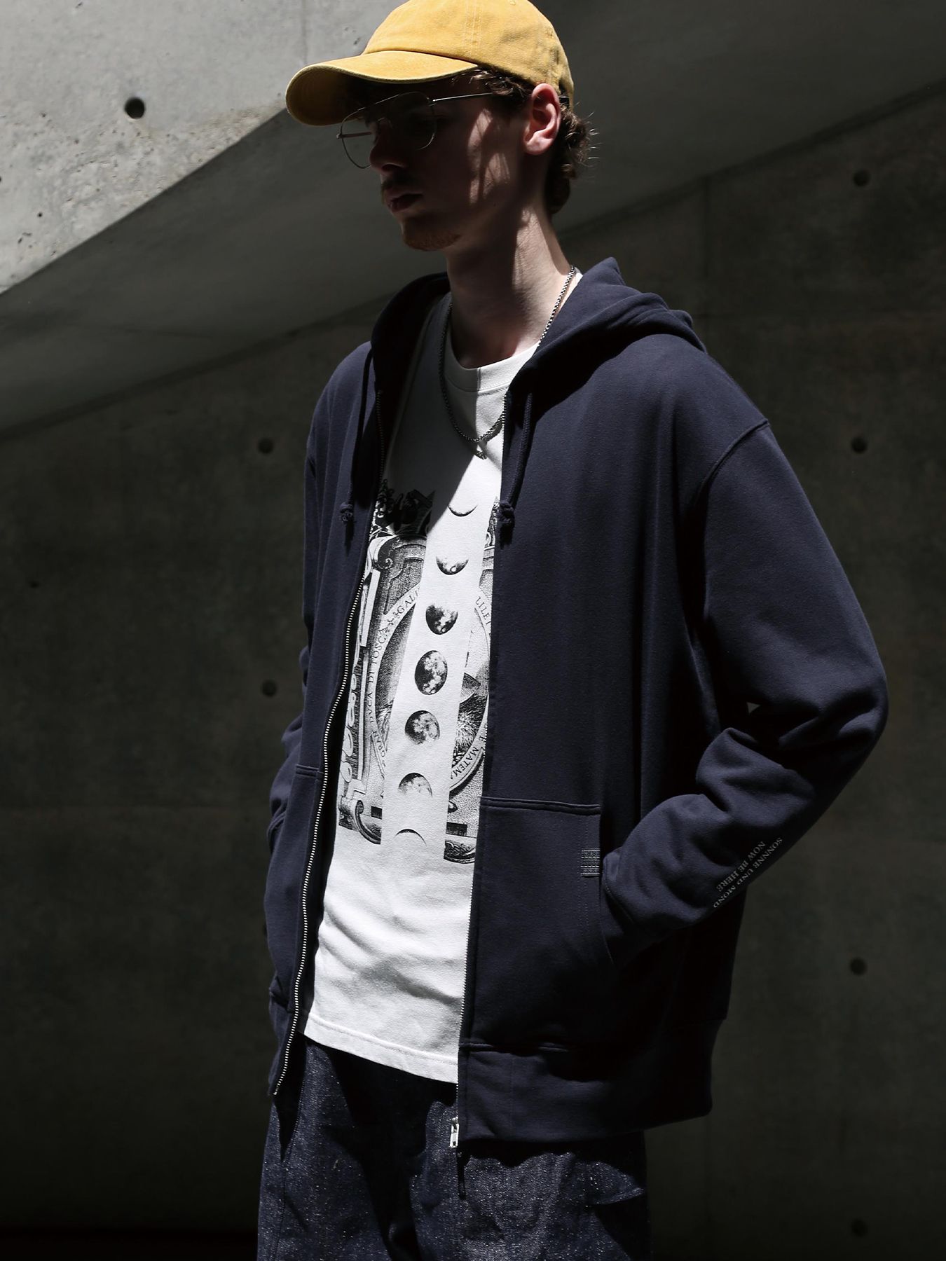 【予約品】UND PARKA / ジップスウェットパーカー / ディープネイビー【QUOLT】