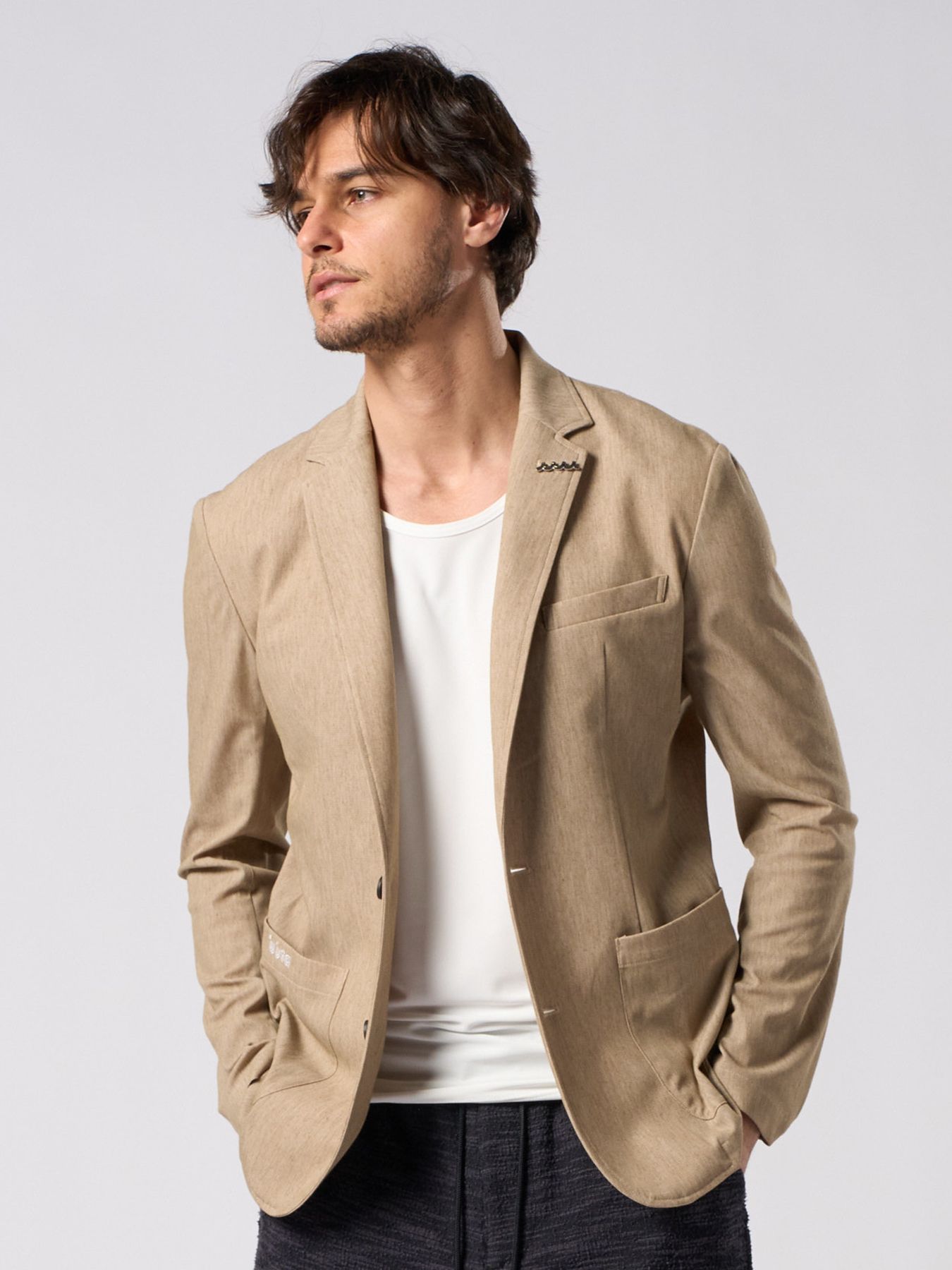 【予約品 1月25日(日) 締切】muta × wjk collection：smart jacket / スマートジャケット / キャメル