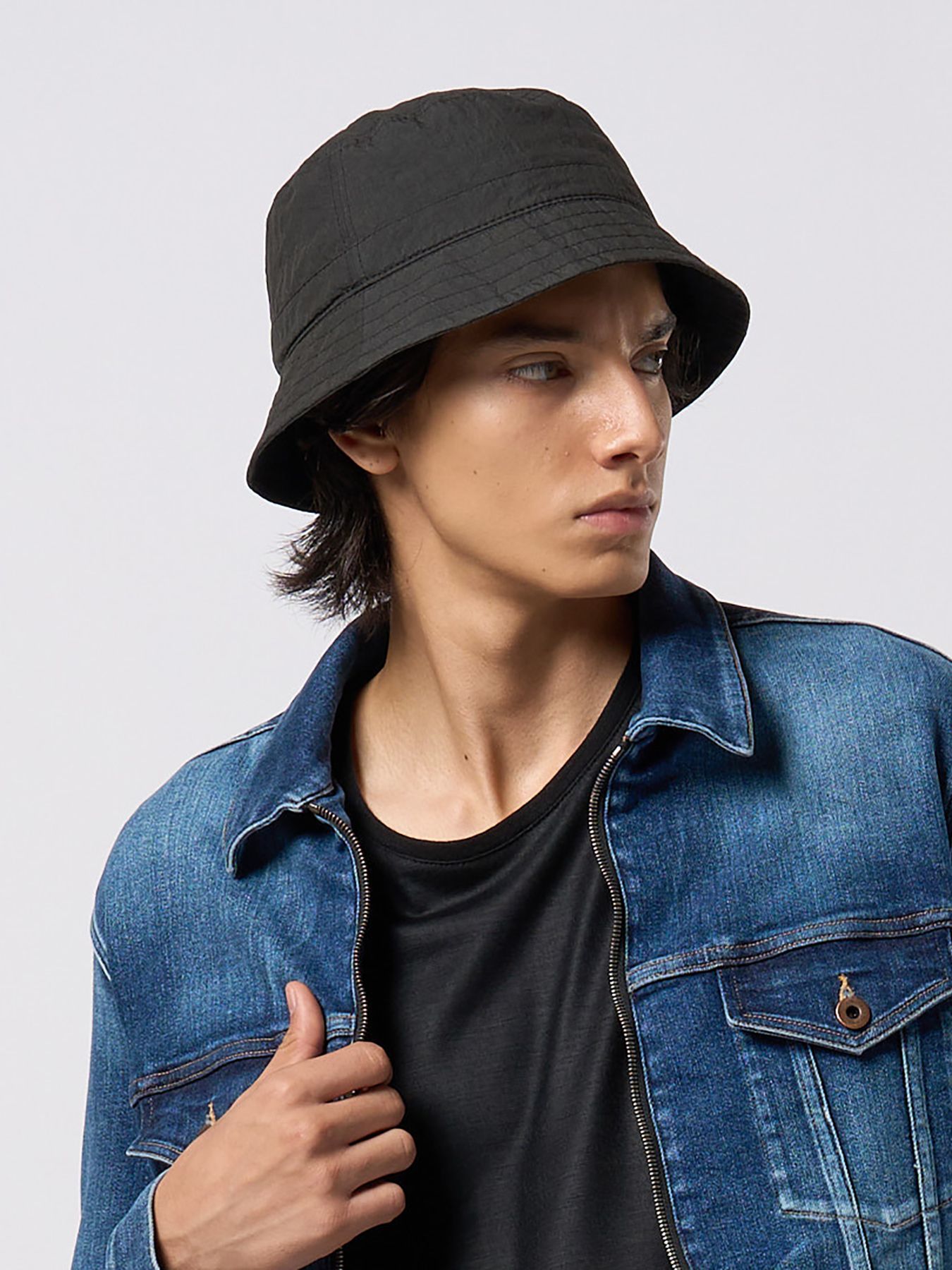 【予約品 9月23日(火) 締切】solid bucket hat / ソリッド バケットハット / チャコールブラック