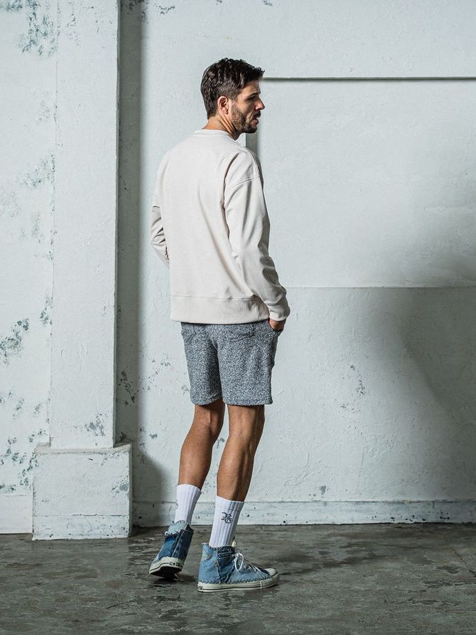 《予約11月17日19時締め》 EX sweat Photo drop trainer / トレーナー / ベージュ