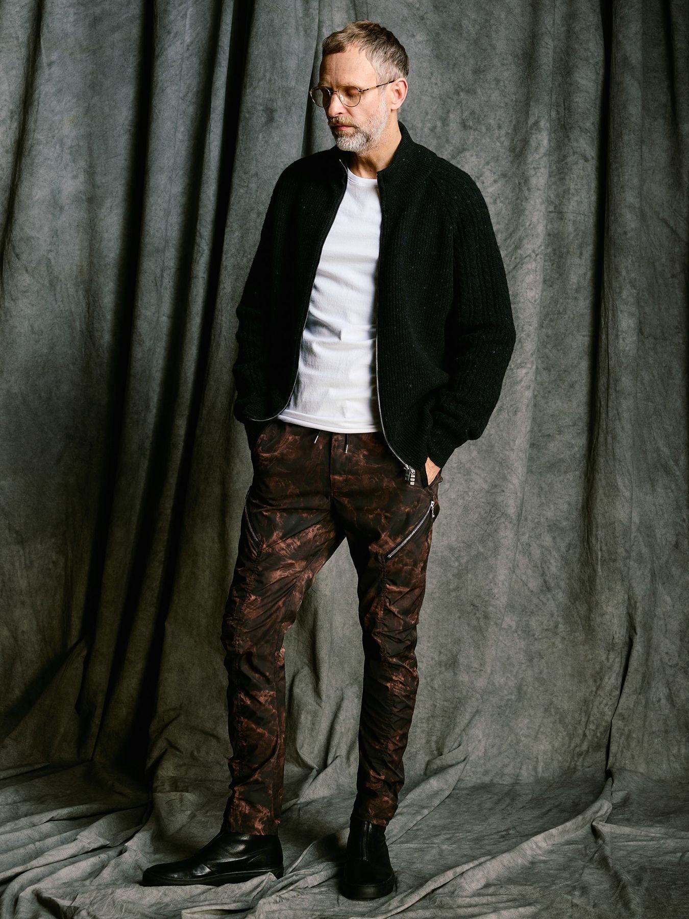 【予約品 4月19日(日) 18時締切】puckering banana teck pants / パッカリング バナナ テックパンツ / スモークプリント