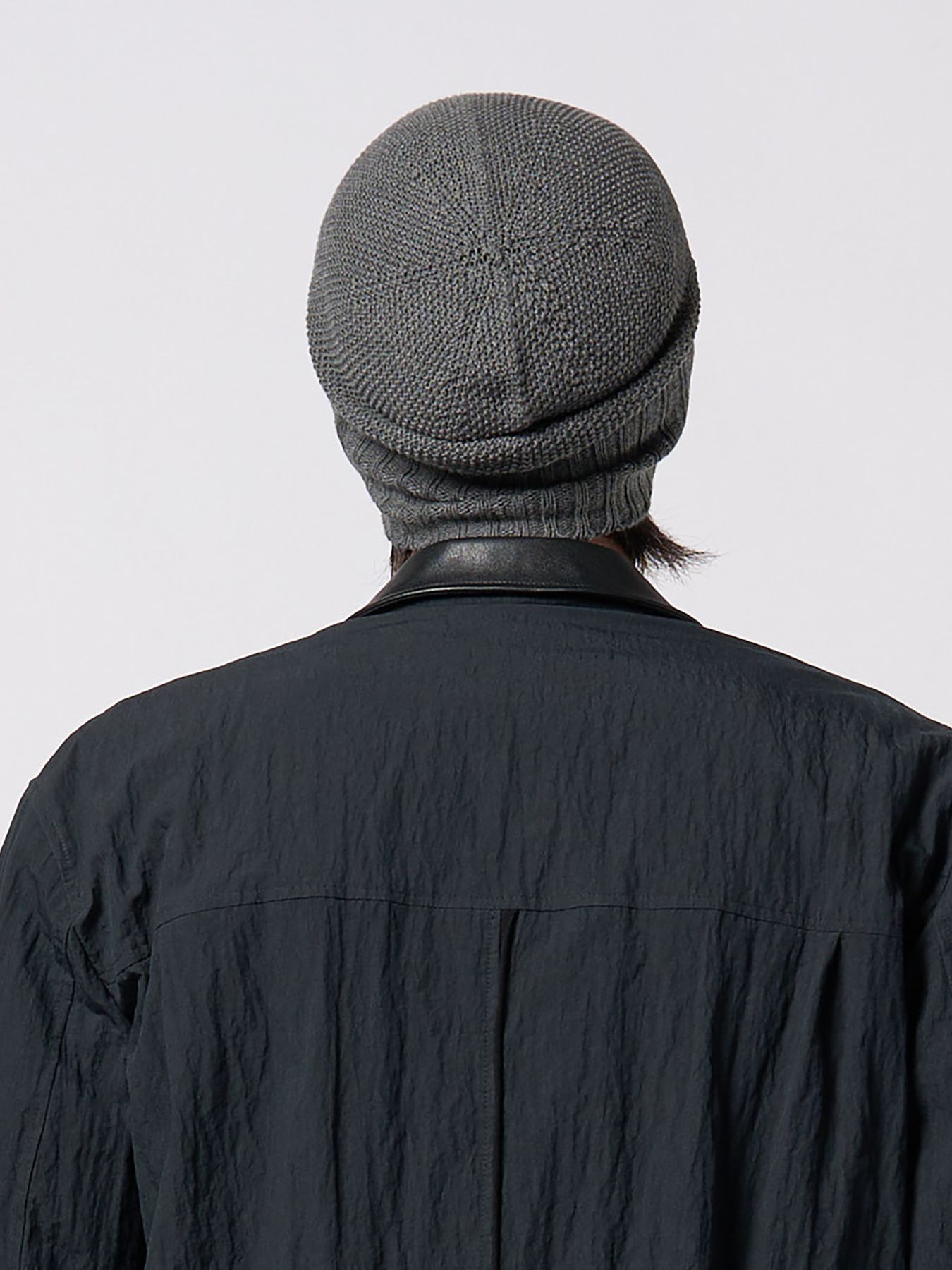 【予約品 9月23日(火) 締切】comfy 2-way knit watch / コンフィー 2ウェイ ニットワッチキャップ / チャコール