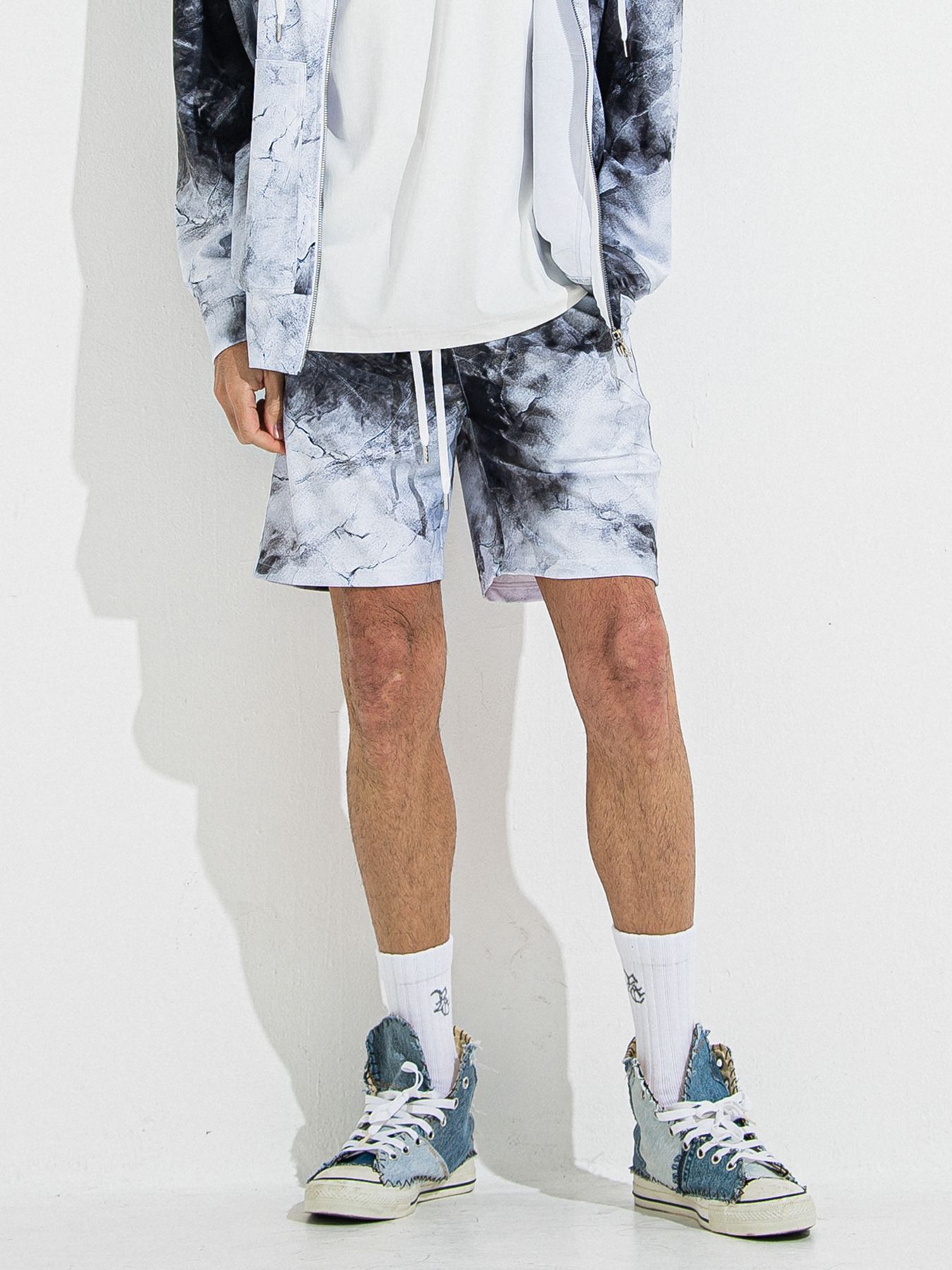 【予約品 】RASH SHORTS / ラッシュガード ショーツ / マーブルホワイト
