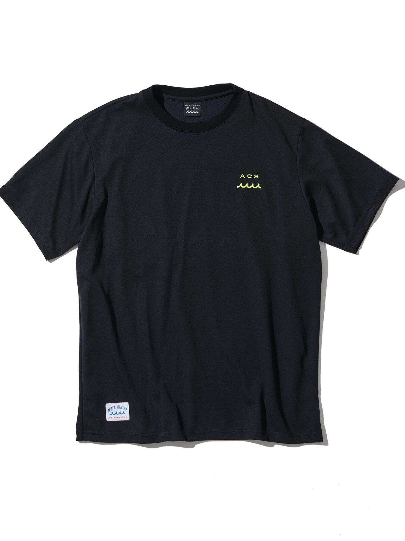 【予約品 10月9日(木) 締切】muta Ventilation Tee / Tシャツ / ブラック【Acanthus × muta MARINE】