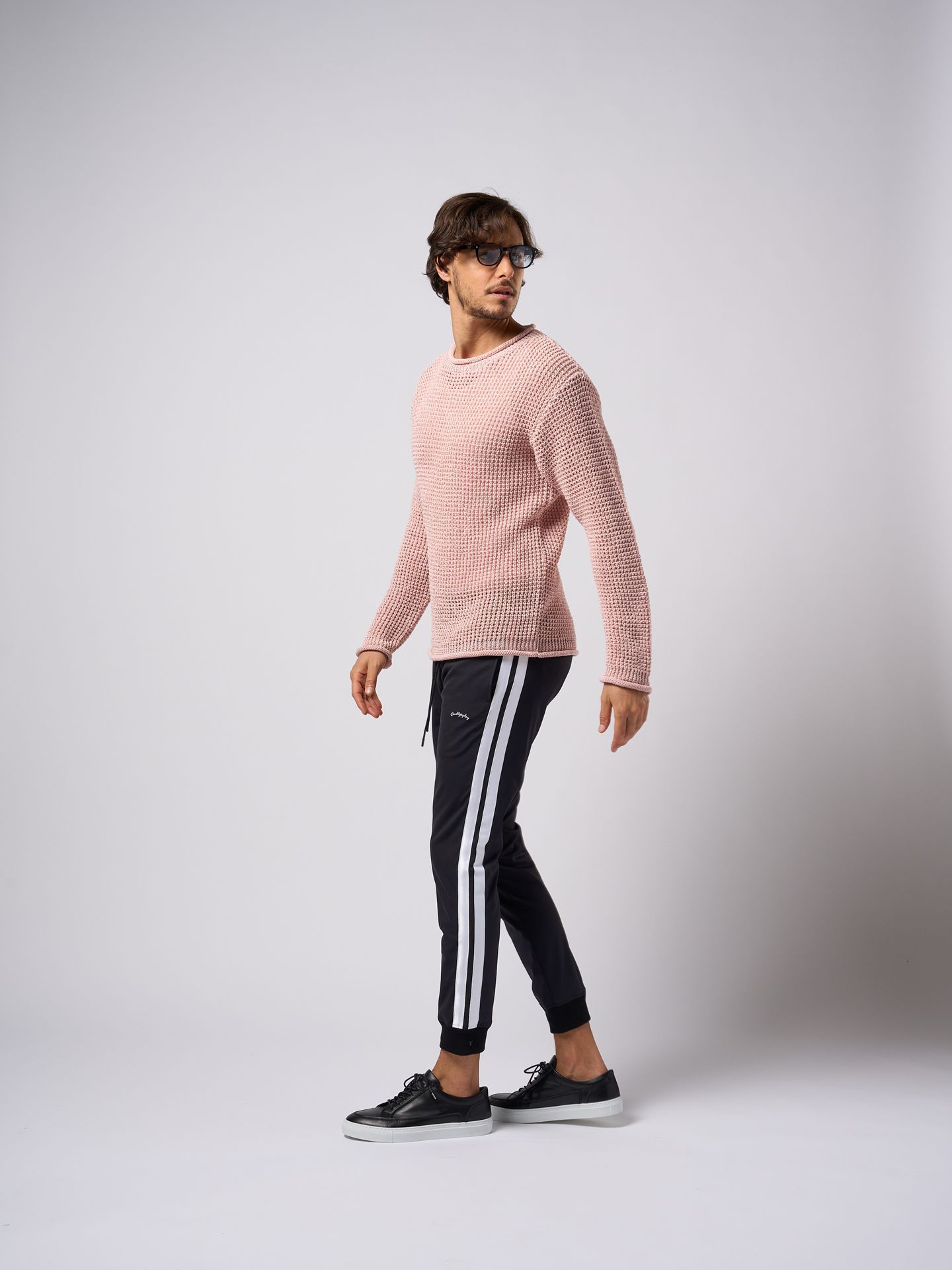 【予約品9月19日 10時締め】 GIMA roll crew knit / クルーネックニット / ピンク