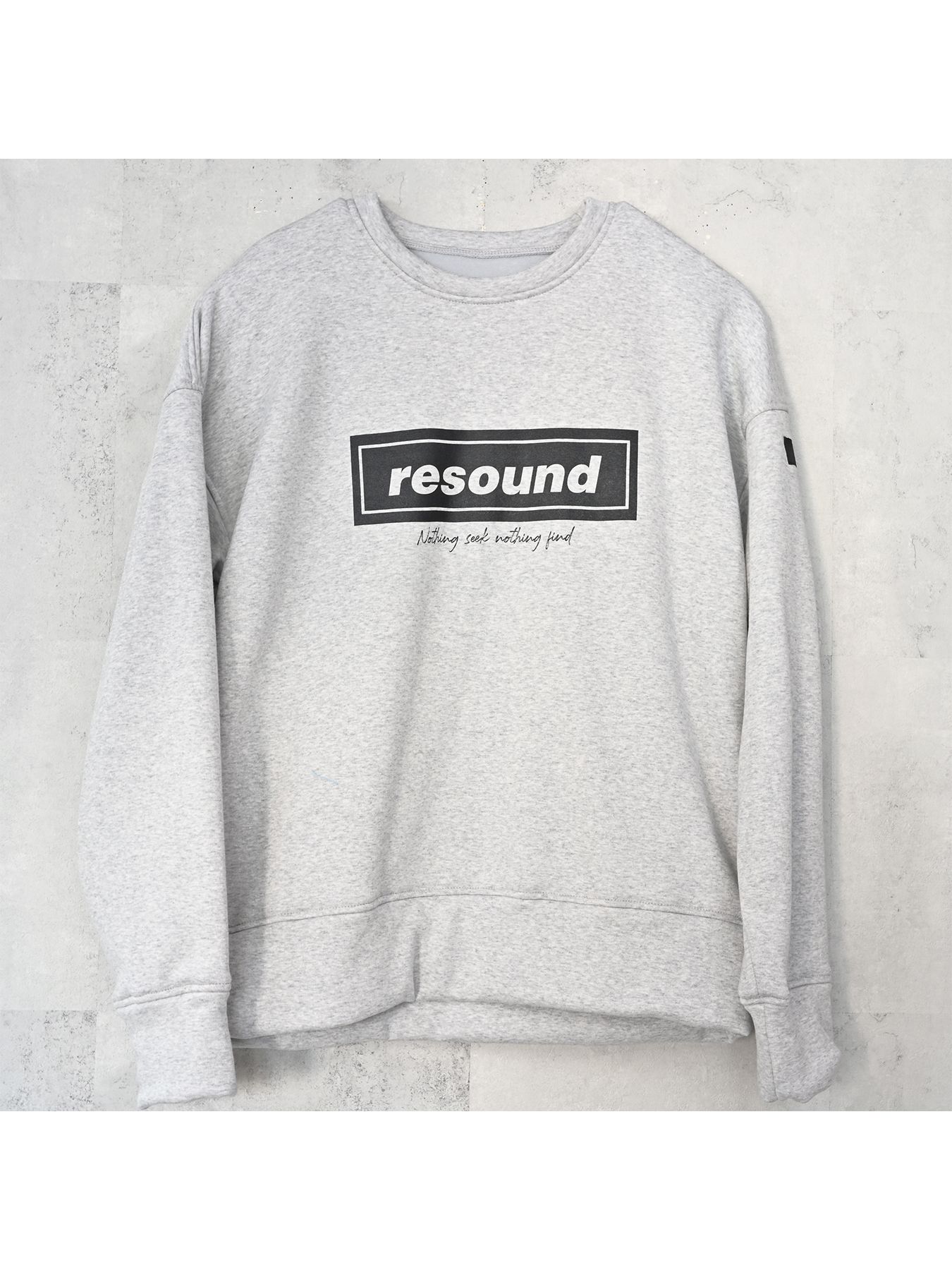 【予約品 9月6日(日) 締切】BOX VELOURS FLEECE DROP TRAINER / ボックスロゴ 裏起毛 ルーズトレーナー / グレー