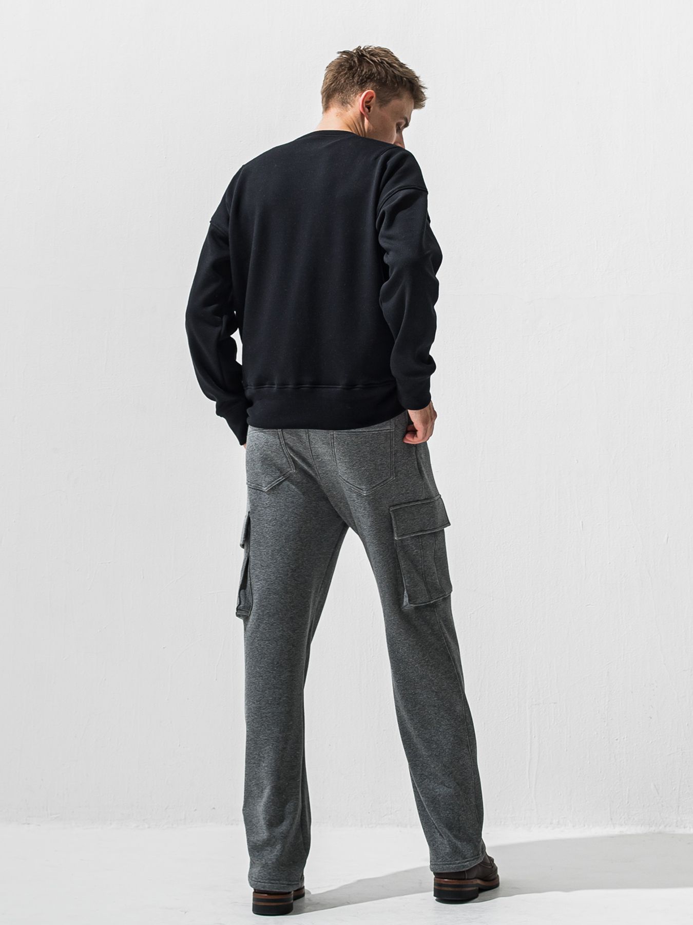 【予約品 9月6日(日) 締切】BOX VELOURS FLEECE DROP TRAINER / ボックスロゴ 裏起毛 ルーズトレーナー / ブラック