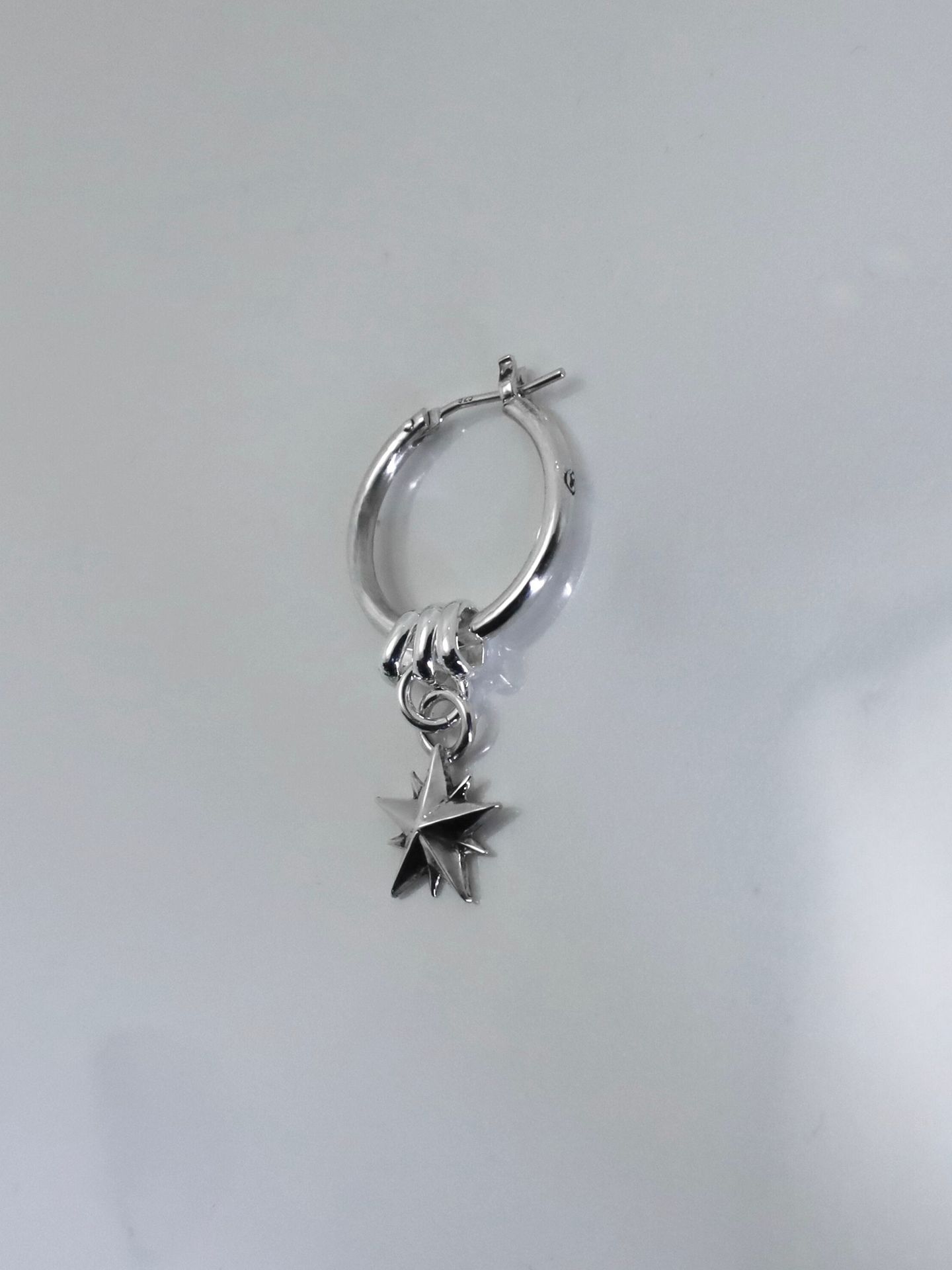 《受注生産》 THIN HOOP [LARGE] with OVAL and 10P STAR /シンフープ L ウィズ オーバル&10ピークススター / 注文から4週間~後入荷予定
