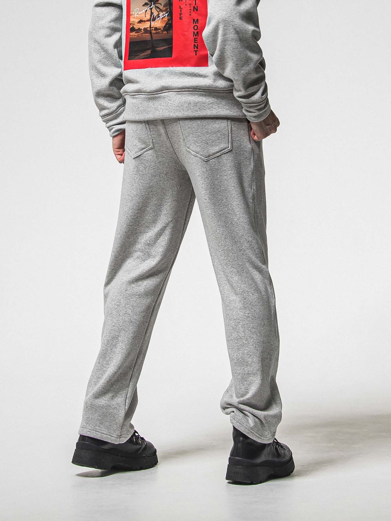 【予約品 8月31日(日) 締切】 VELOURS FLEECE WIDE TUCK PANTS / ベロアフリース ワイドタックパンツ / グレー