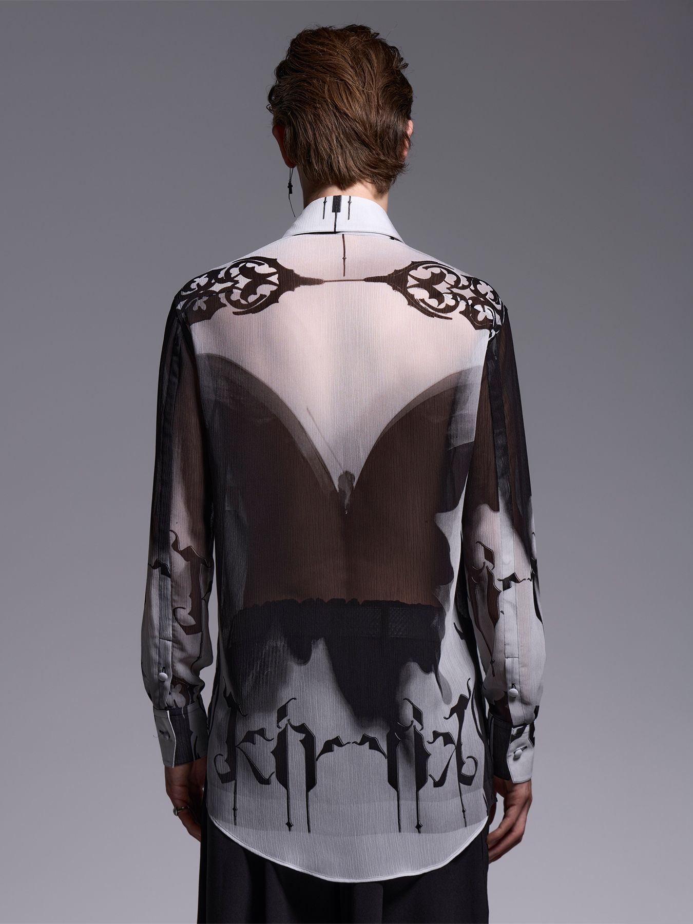 【予約品 】Shirt / シャツ / ブラック&グレー