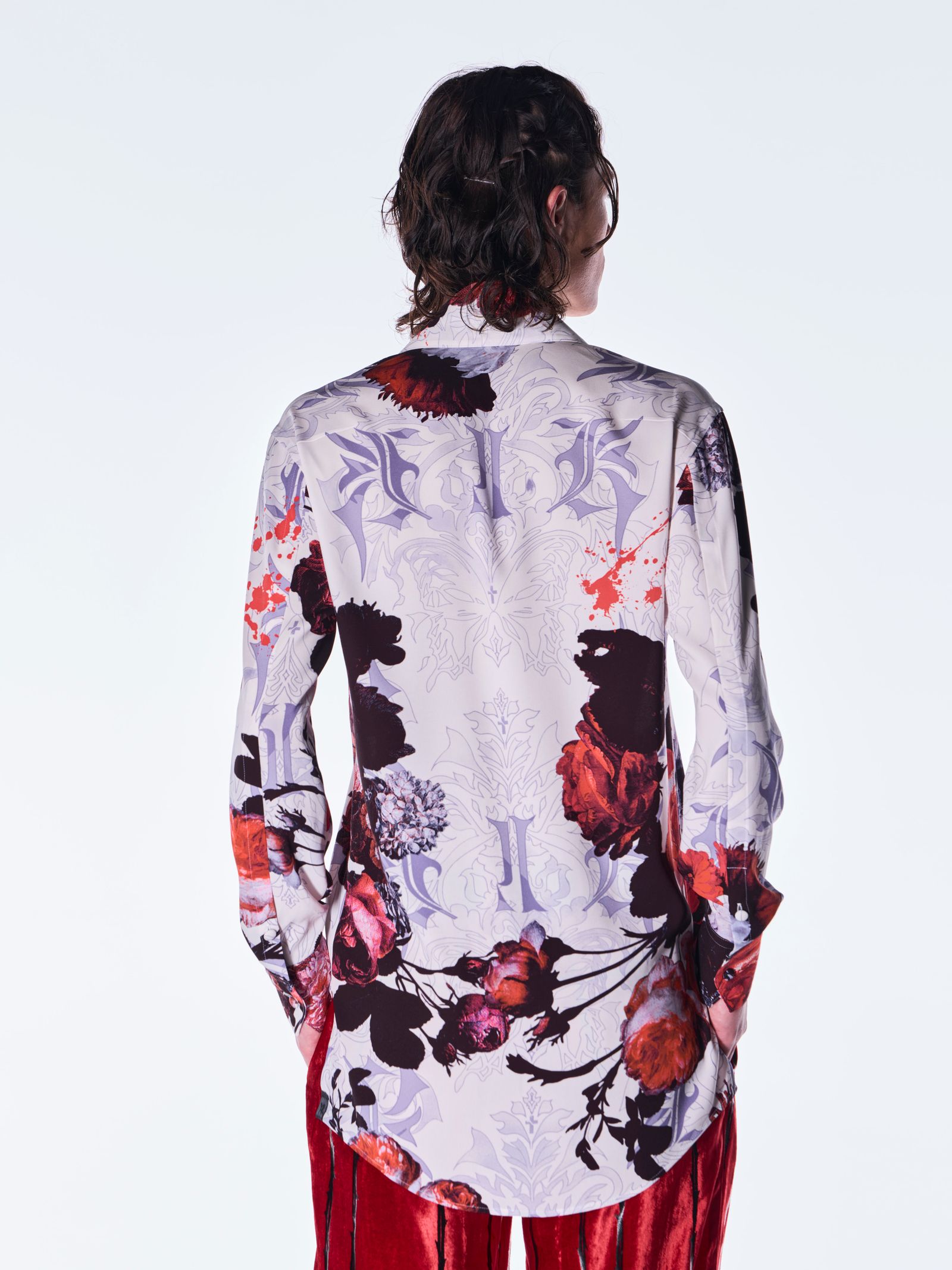 【予約品 6月29日(月) 締切】Goth Flora Shirt / シャツ / ホワイト