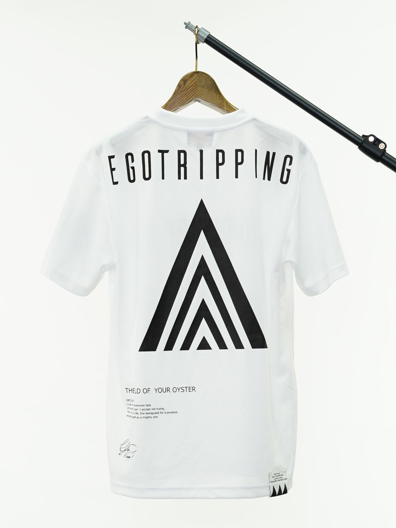 EGO TRIPPING TRAINING TEE / トレーニングウェア / ホワイト×ブラック