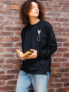 Tiphani Big  ロンTシャツ ブラック×シルバー 長袖 メゾンオノレ パリ