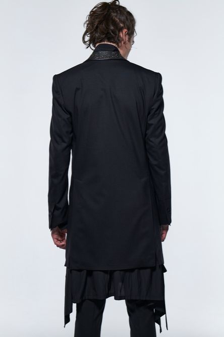 《予約品》スタッズ NailStudsCollarLongJacket / ブラック 【kiryuyrik】 2023年3月以降入荷予定