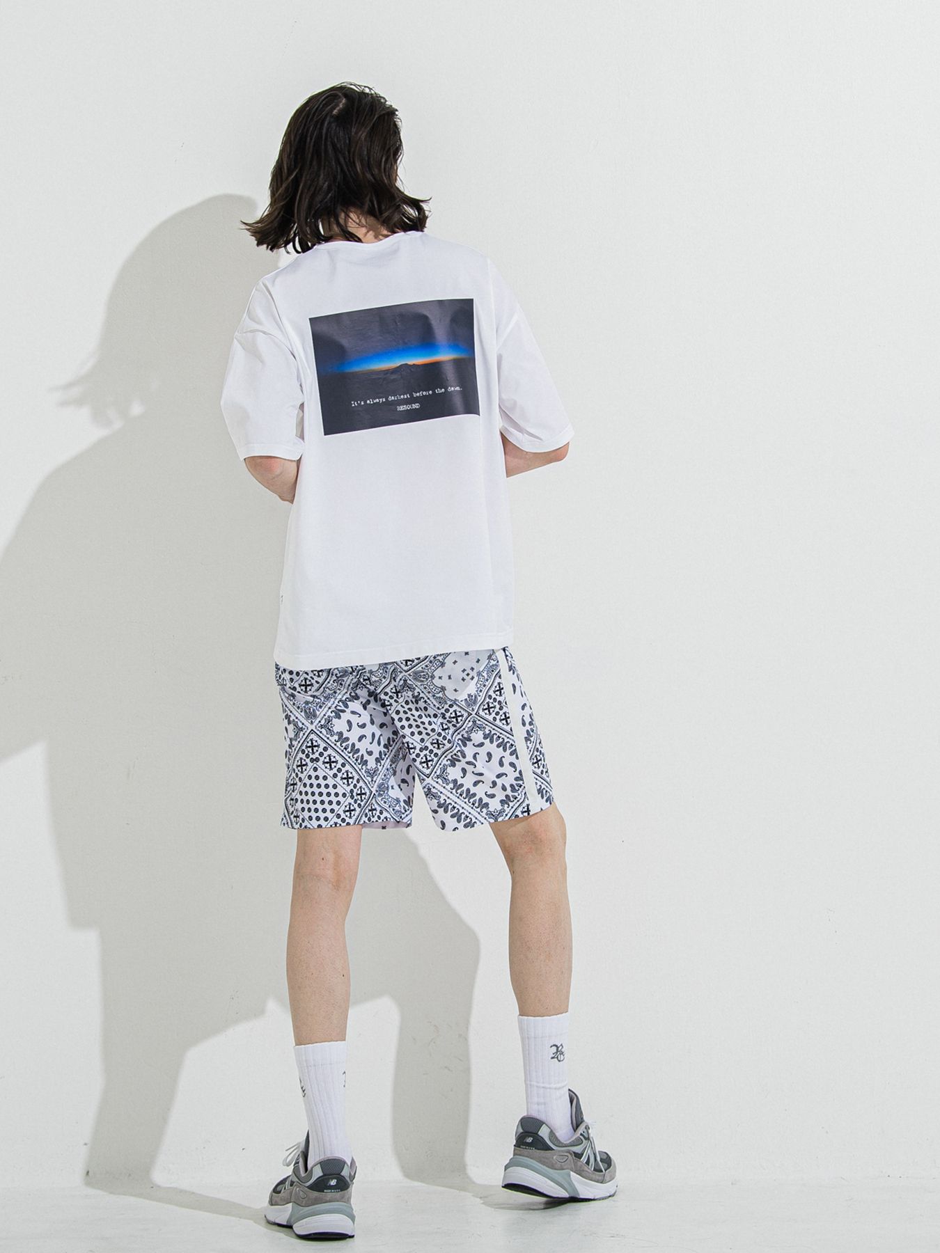 【予約品 】YOAKE PHOTO OVER TEE /  フォトオーバーサイズTシャツ / ホワイト