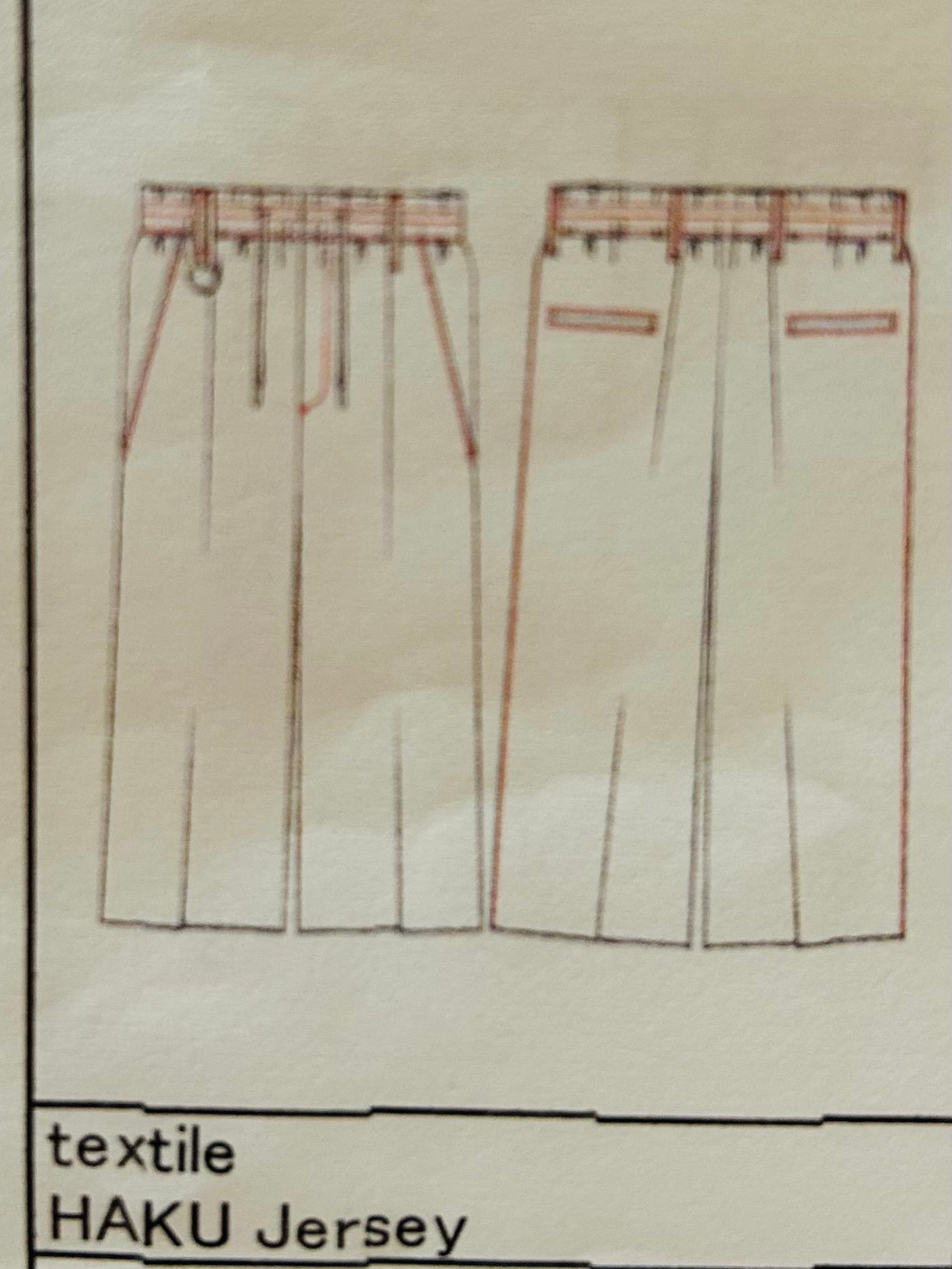《予約品》 HAKU ジャージWideTuckSlacks / ワイドタックスラックス / ブラック