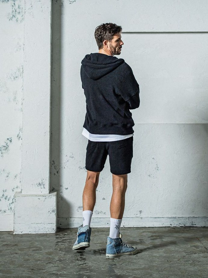 《予約11月17日19時締め》 MOLE YARN PILE zip loose hoodie / ジップフーディブ / ブラック