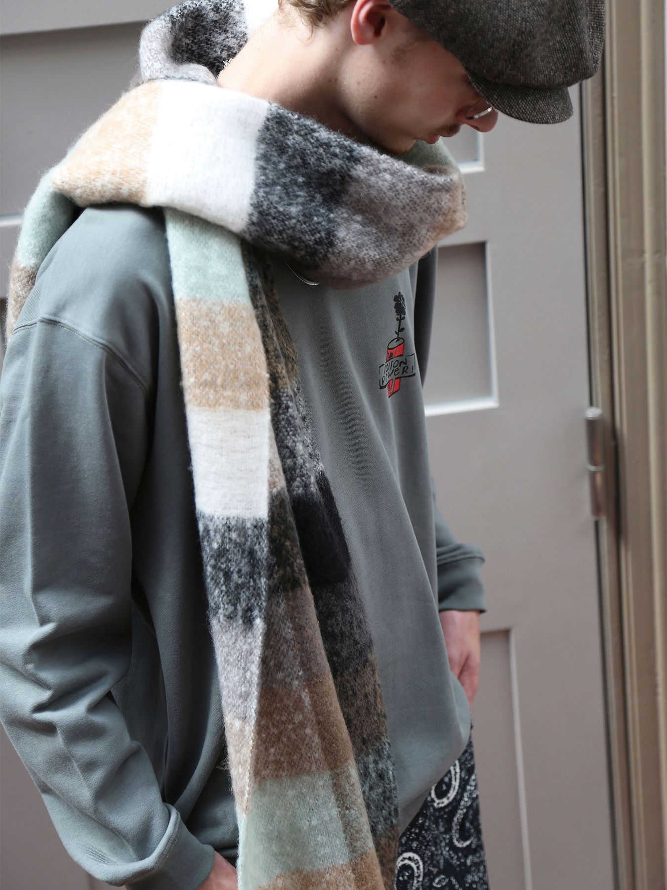NORDIC MUFFLER / ロングマフラー/ ブラウン