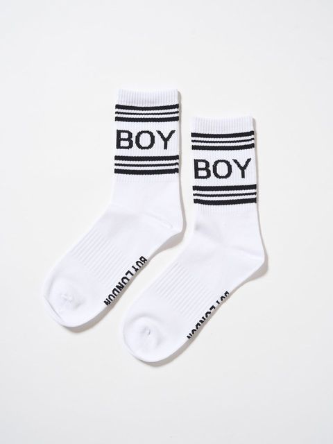 BOY LOGO REGULAR SOCKS / ソックス / ホワイト