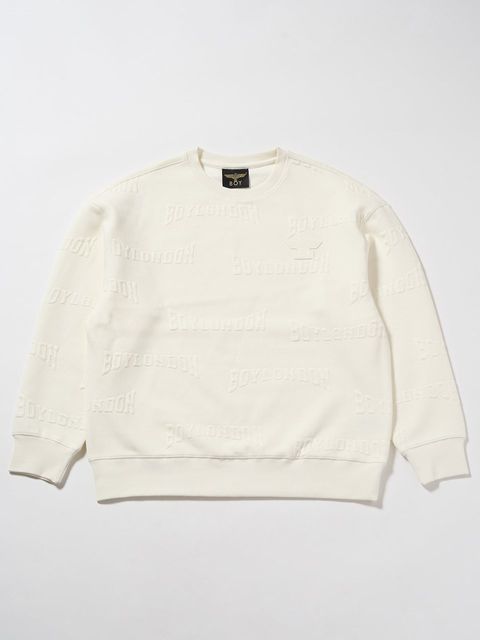BOY LOGO Jacquard Knit Pullover / プルオーバー / ホワイト