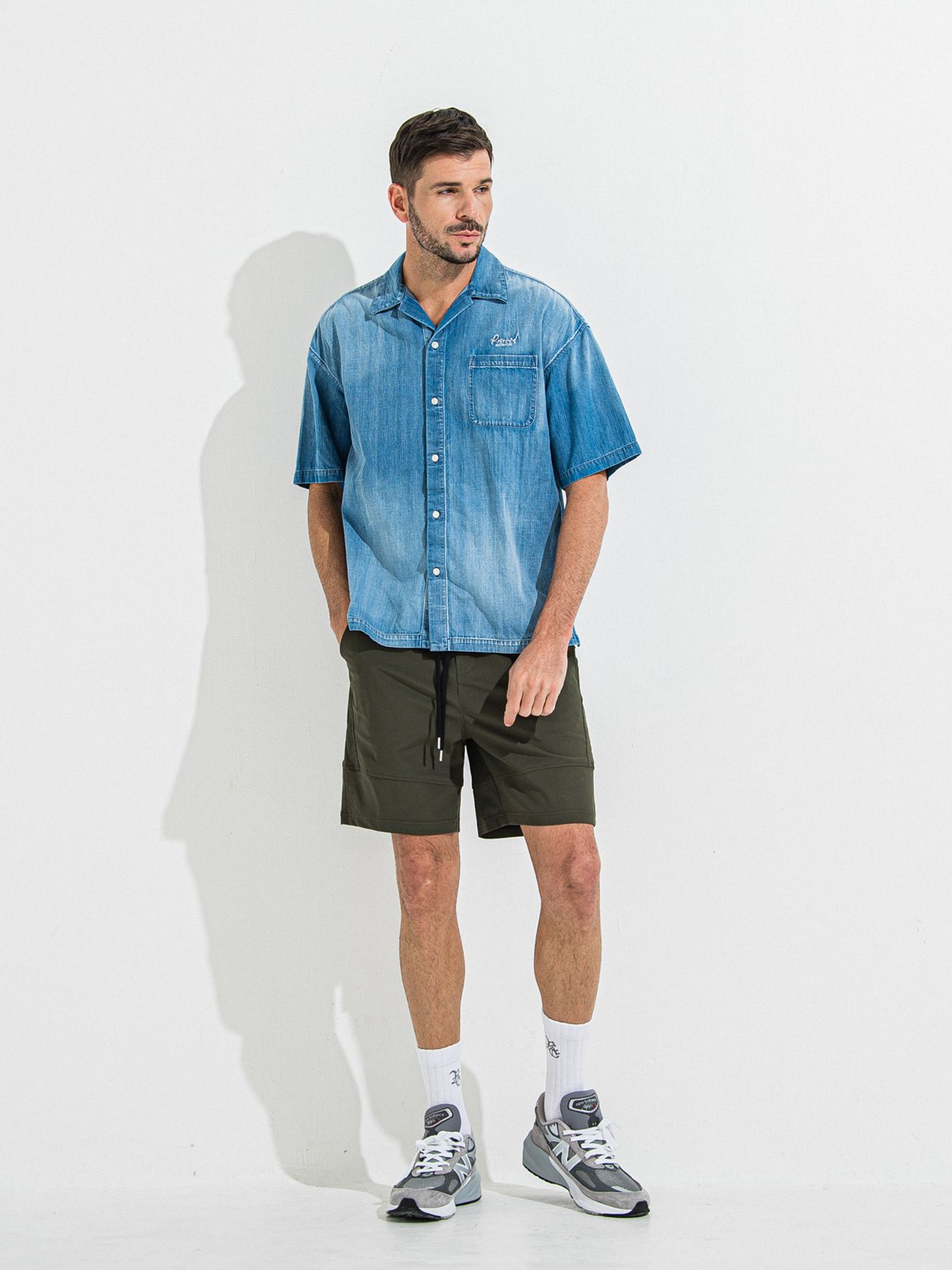【予約品】ZACK HALF DENIM SHIRT / ザックハーフスリーブスリーブデニムシャツ / ライトインディゴ