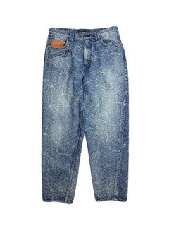 【予約品 3月9日(月) 18:00 締切】SPIDER JAQ DENIM PT / スパイダー ジャガード デニム パンツ / ブルー