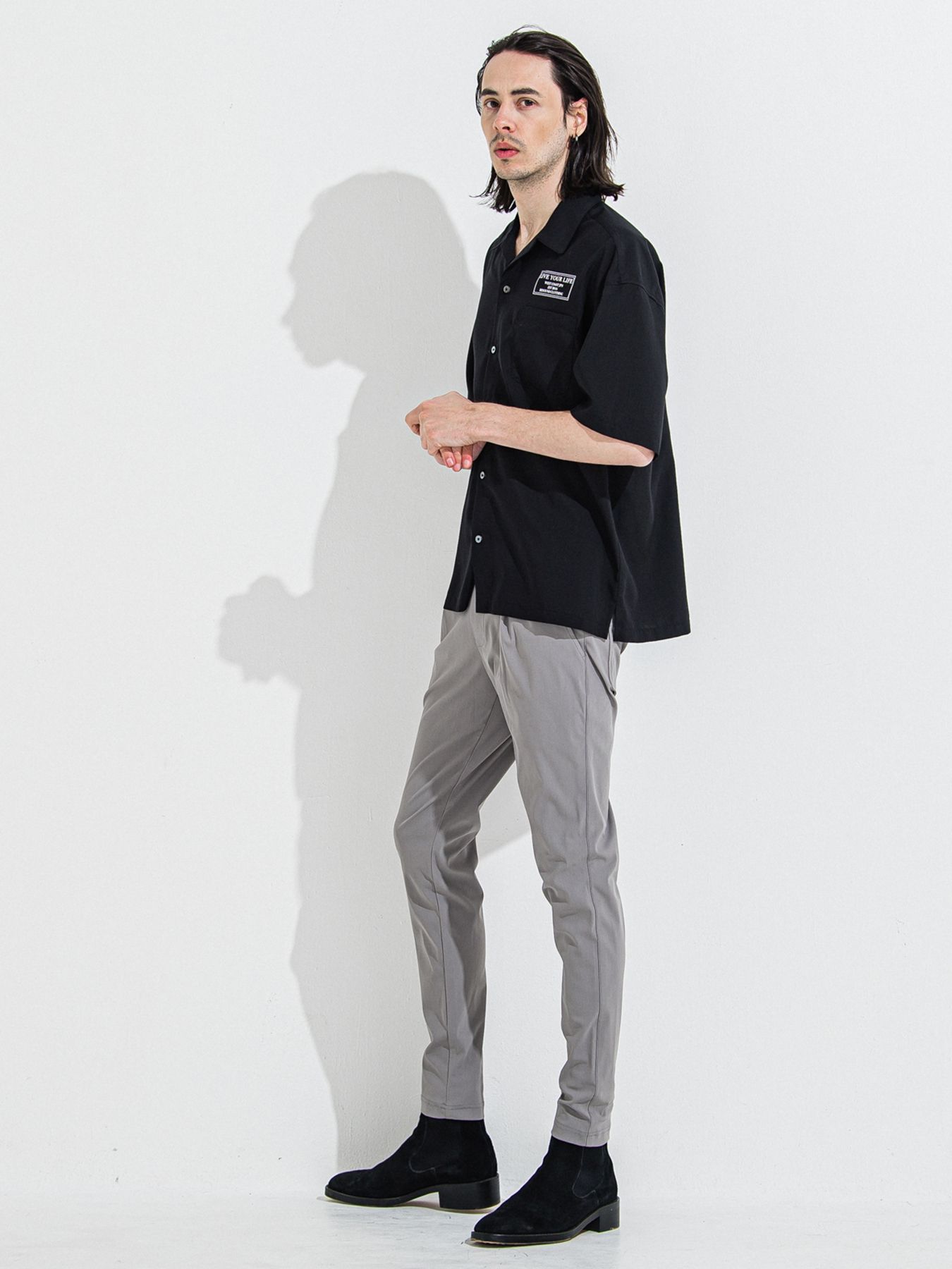CHRIS EASY TUCK PANTS / クリスイージータックパンツ / グレー