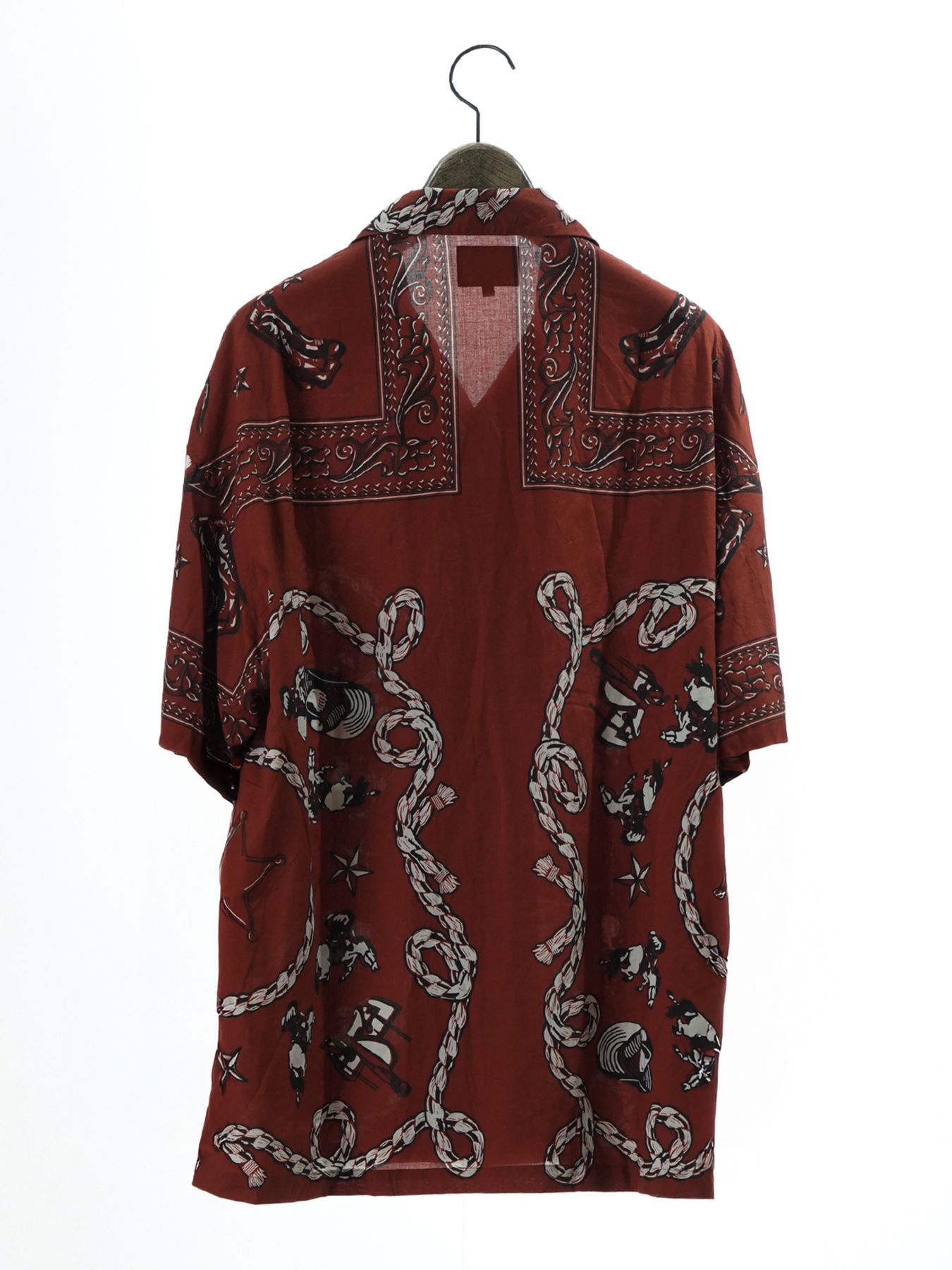 【予約品 11月23日(日) 締切】WESTERNBANDANA SHIRTS short / バンダナプリント シャツ / RED