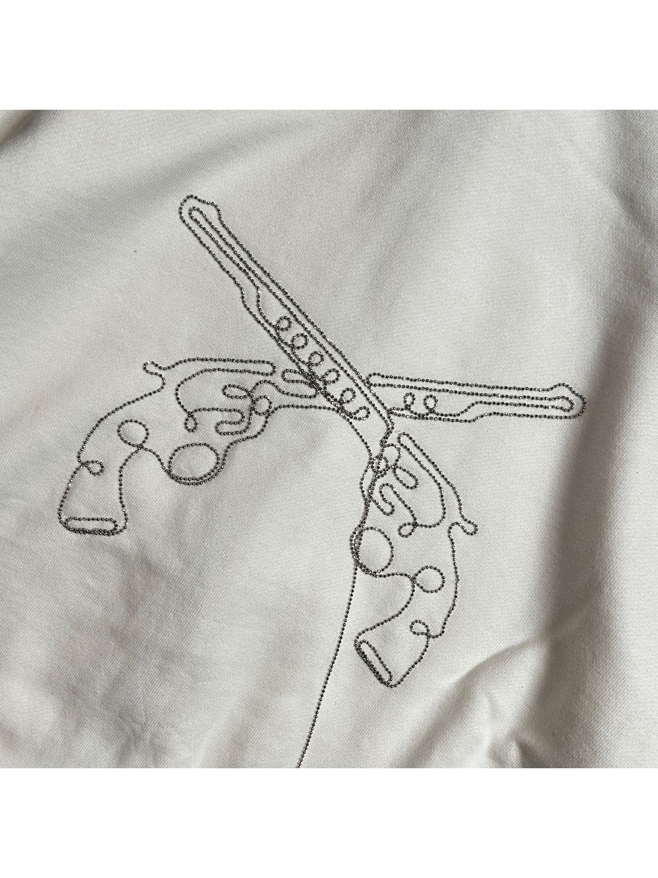 【予約品 8月10日(日) 締切 】WOMENS BALL CHAIN HOODIE / ボールチェーン フーディー / オフホワイト