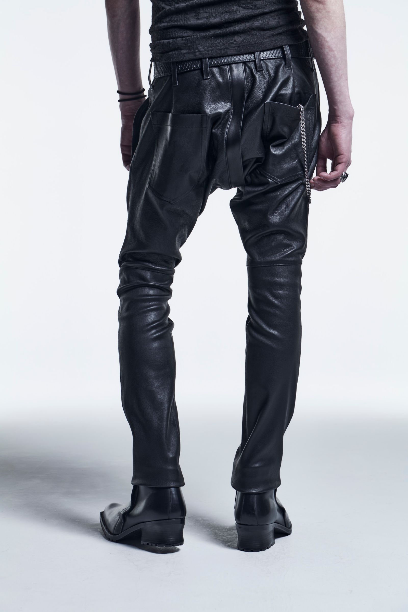 《予約品》 LeatherSaruelPants StretchDeerSkin / Black 【kiryuyrik】 9月入荷予定