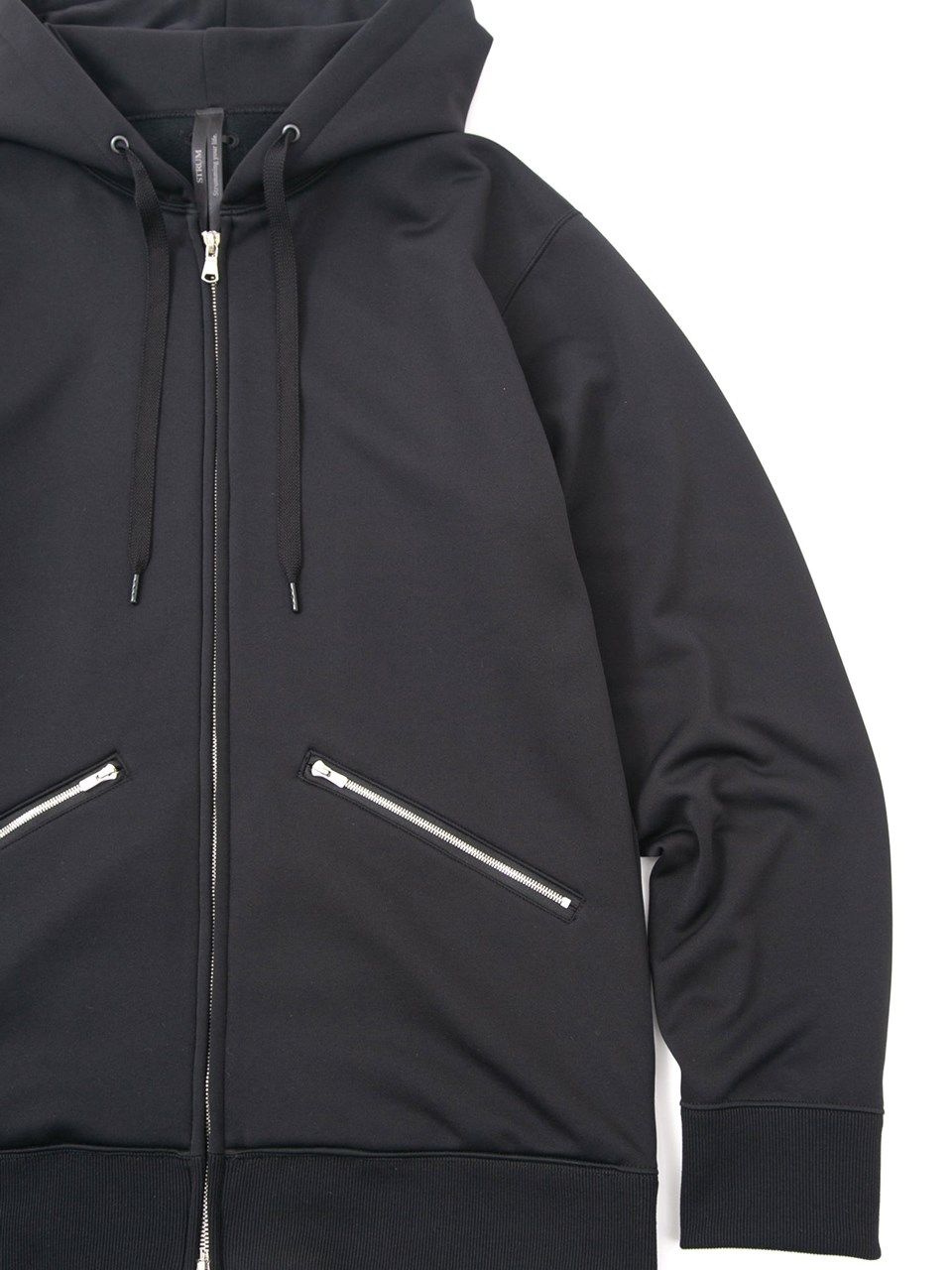 コーデュラ 裏フリース ジップアップ フーディー /  Zipup Hoodie  / ブラック 【STRUM】