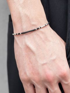 《予約品》 BEADS BRACELET / ブレスレット / ブラック・シルバー 【Iroquois.SENTI】 【Iroquois.SENTI】