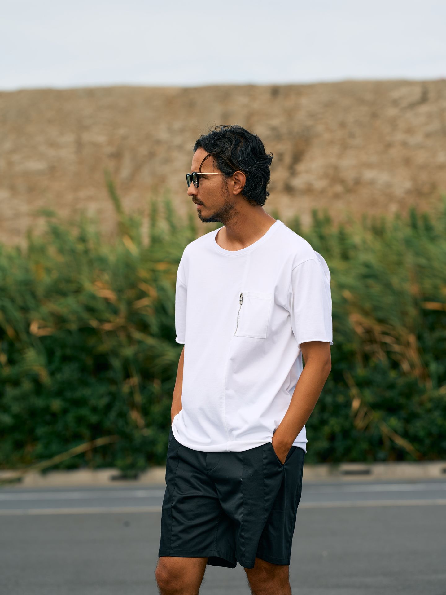【予約品9月19日 10時締め】 cool touch zip-pocket S/S / Tシャツ / ホワイト