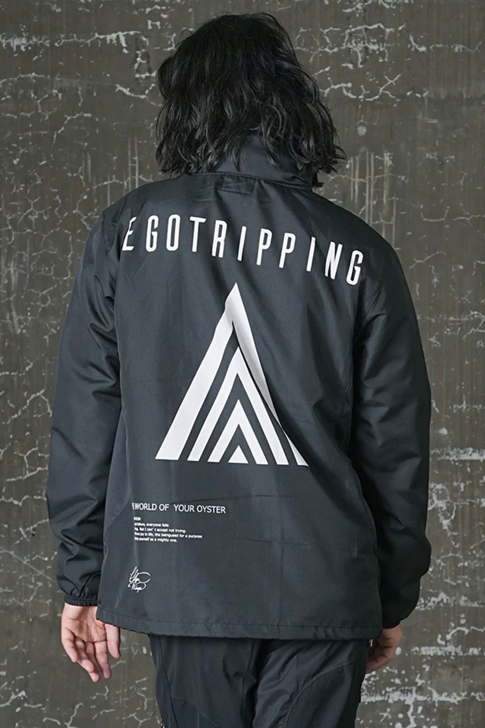 EGO TRIPPING TRAINING JACKET裏フリース / ブラック 【EGO TRIPPING】