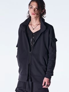 【予約品 6月29日(月) 締切】Double Knit Jersey Stand Collar Blouson / スタンドカラー ブルゾン / ブラック