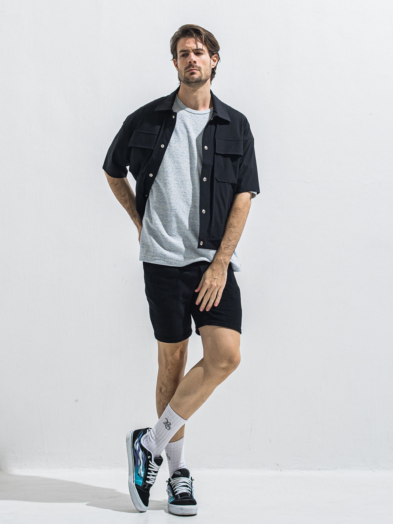 【予約品 2月15日(日) 18:00 締切】CPO HALE SHIRTS JK / CPOハーフスリーブジャケット / ブラック