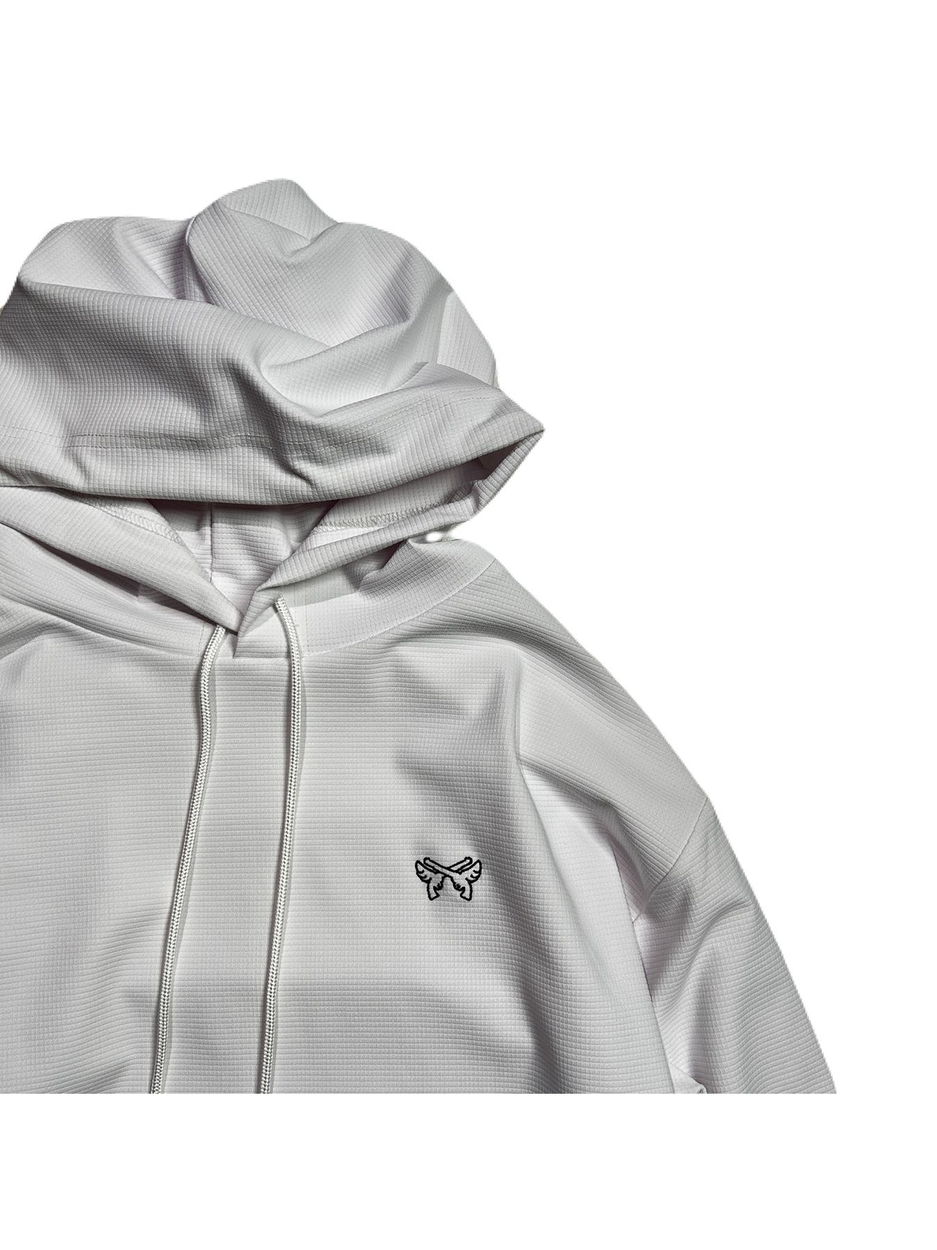 【予約品 8月10日(日) 締切 】WING EMB MESH HOODIE / ウイングエンボス メッシュフーディー / ホワイト