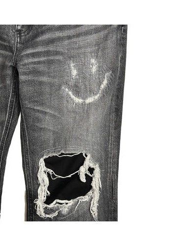 《予約品8月31日 23時55分締め》 CRASH DENIM / デニムパンツ / ブラック 【roarguns 】 2024年2月入荷予定