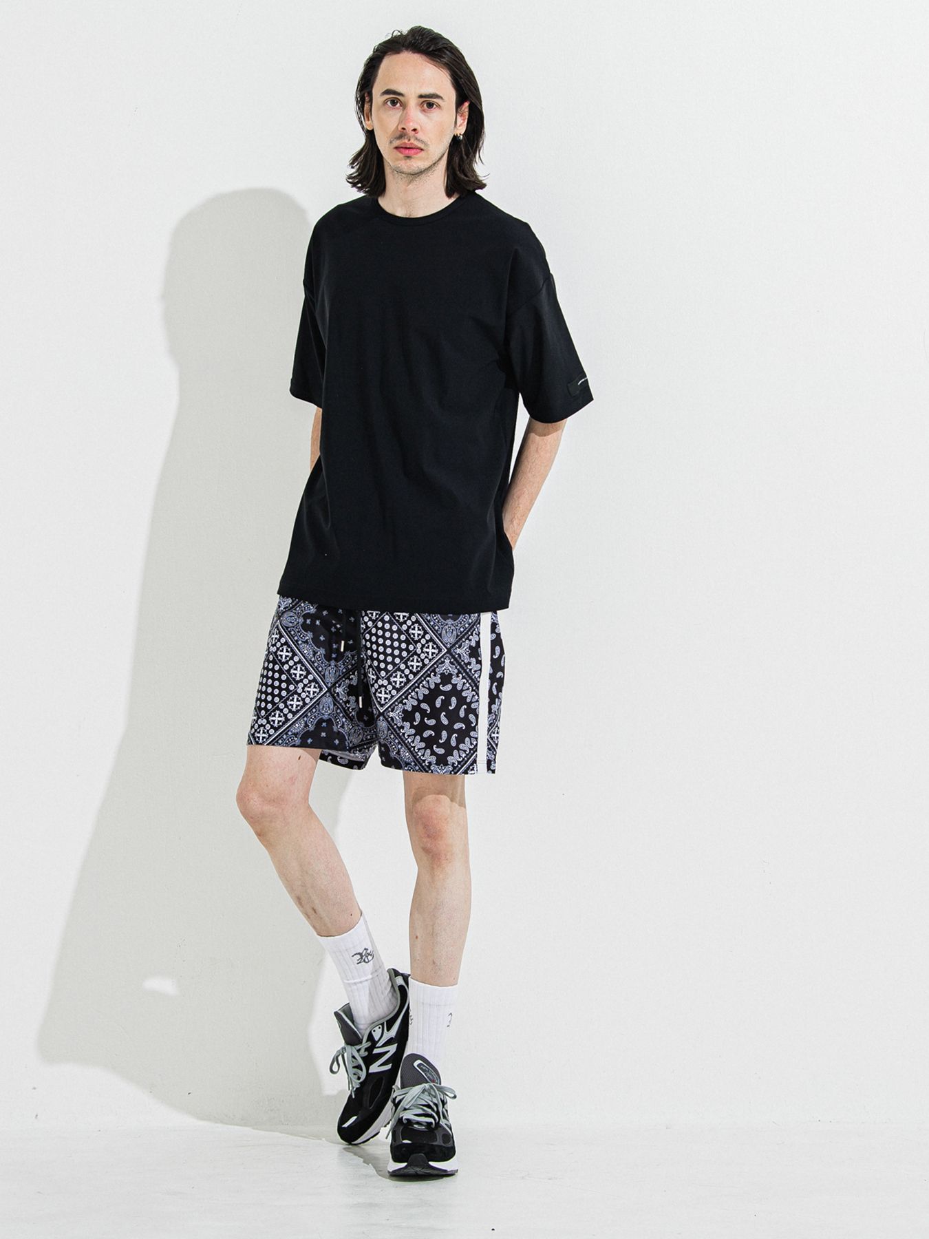 【予約品 】RASH SHORTS / ラッシュガード ショーツ / バンダナブラック