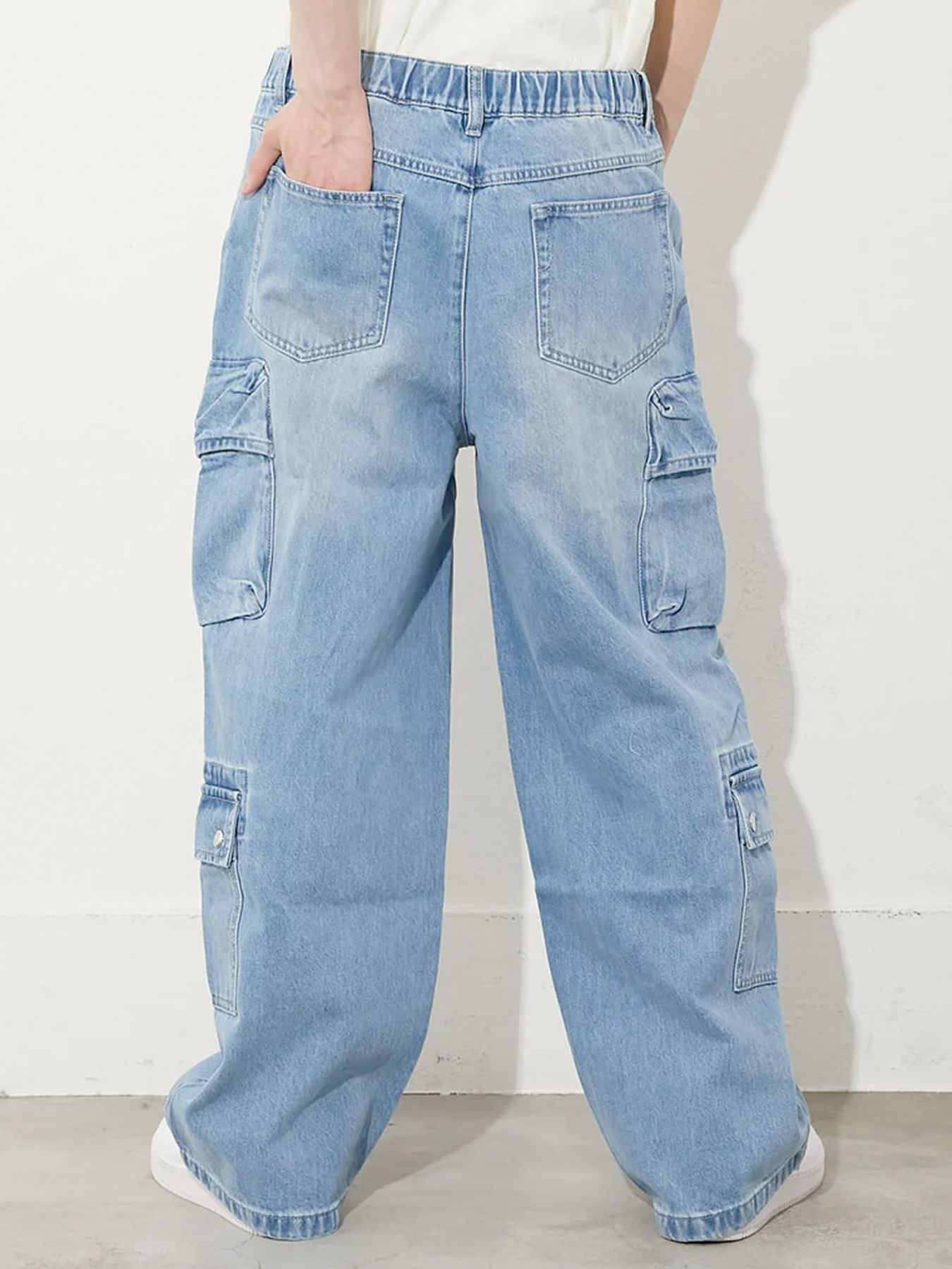 【関税込み】Hugo ブルー ルーズフィット デニム カーゴパンツ BOY LONDON - LOOSE FIT DENIM CARGO PANTS / ルーズフィット