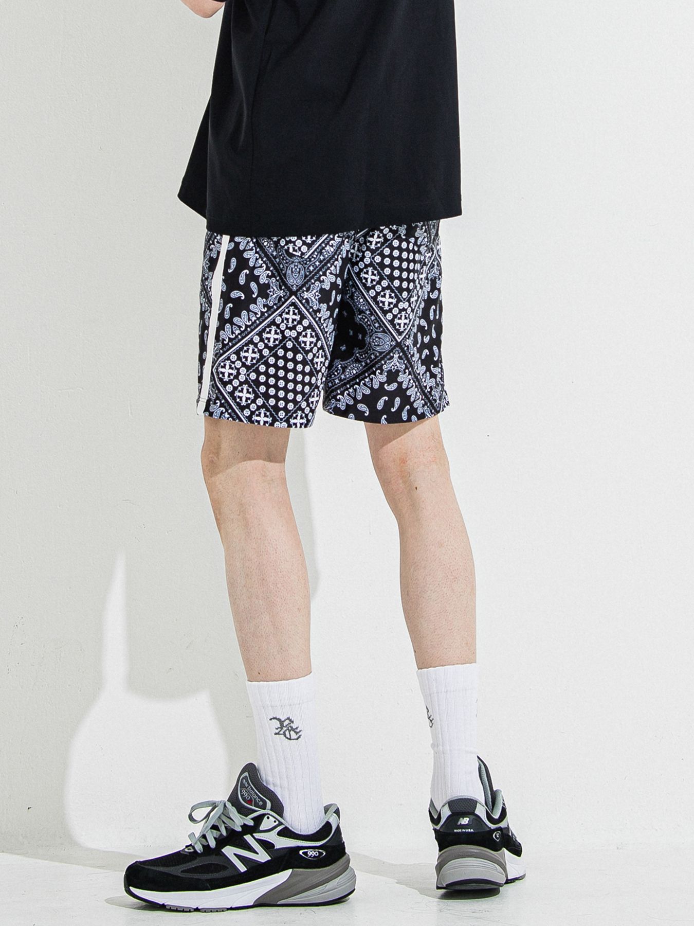 【予約品 】RASH SHORTS / ラッシュガード ショーツ / バンダナブラック