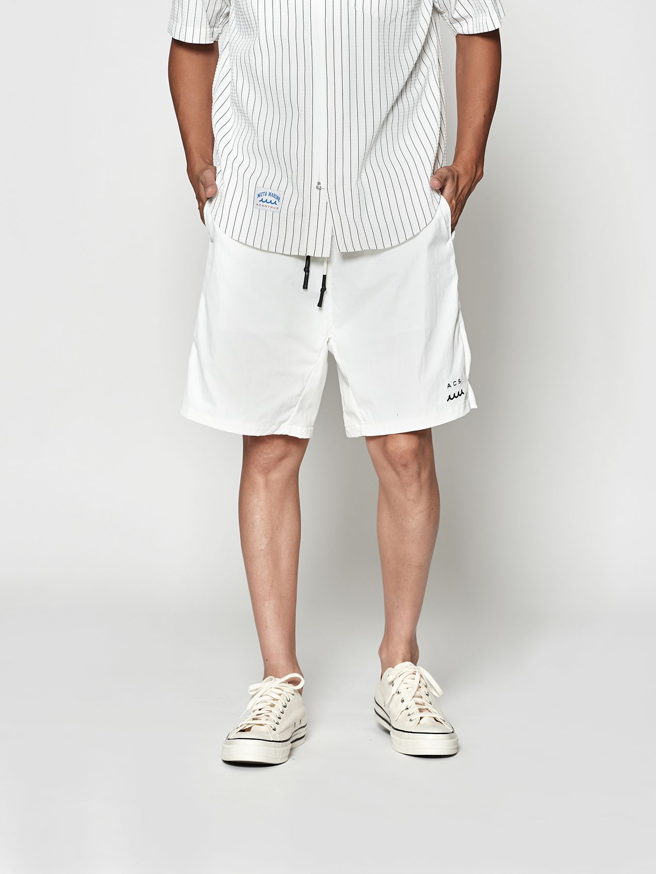【予約品 10月9日(木) 締切】muta Ventilation Shorts / ショートパンツ / ホワイト【Acanthus × muta MARINE】