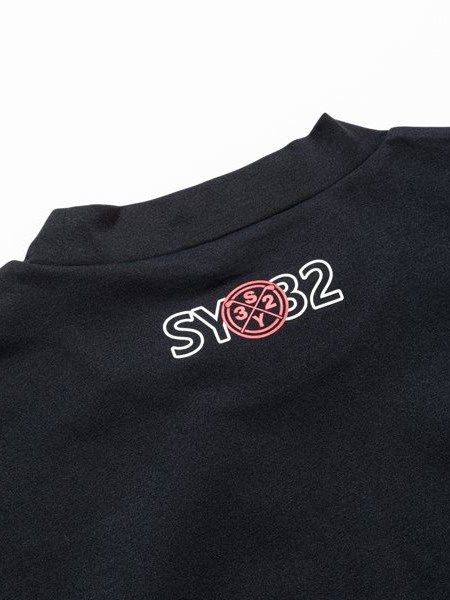 DOT PRINT EMB MOCK NECK / ブラック 【SY32 by SWEET YEARS GOLF】
