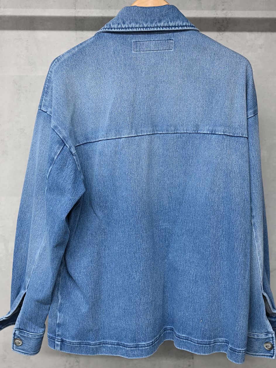《予約11月17日19時締め》 DENIM JERSEY  OVER CPO  / デニムジャージ / ライトインディゴ