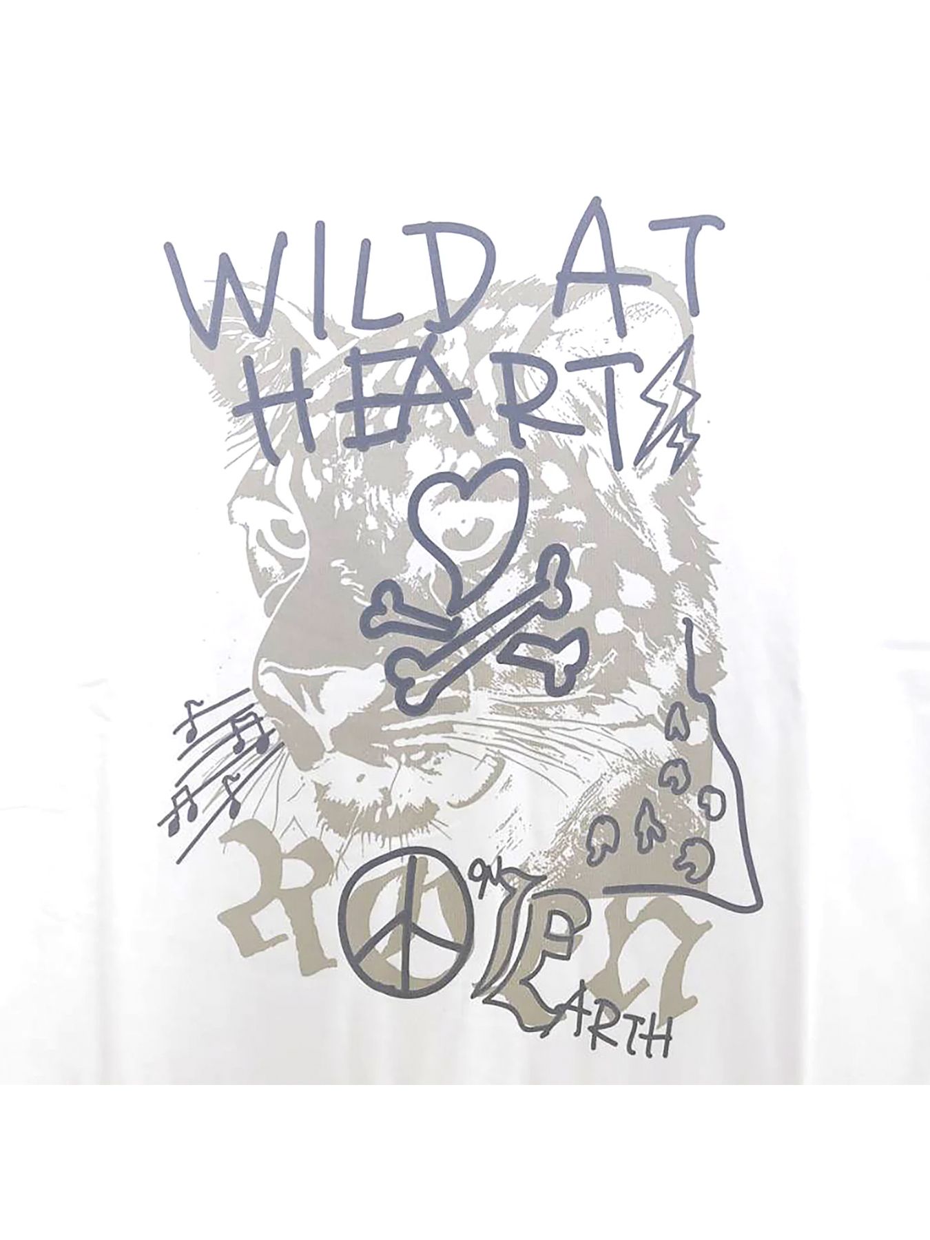 WILD HEART GRAPHIC T / 半袖Tシャツ / ホワイト【Roen】