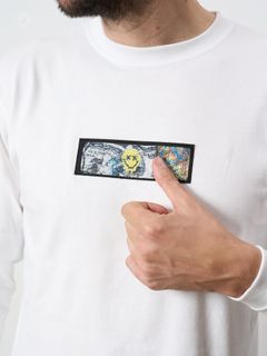 【予約品 】 5.6ozコットン天竺 YOU GOT THIS シークインLS Tシャツ / ホワイト