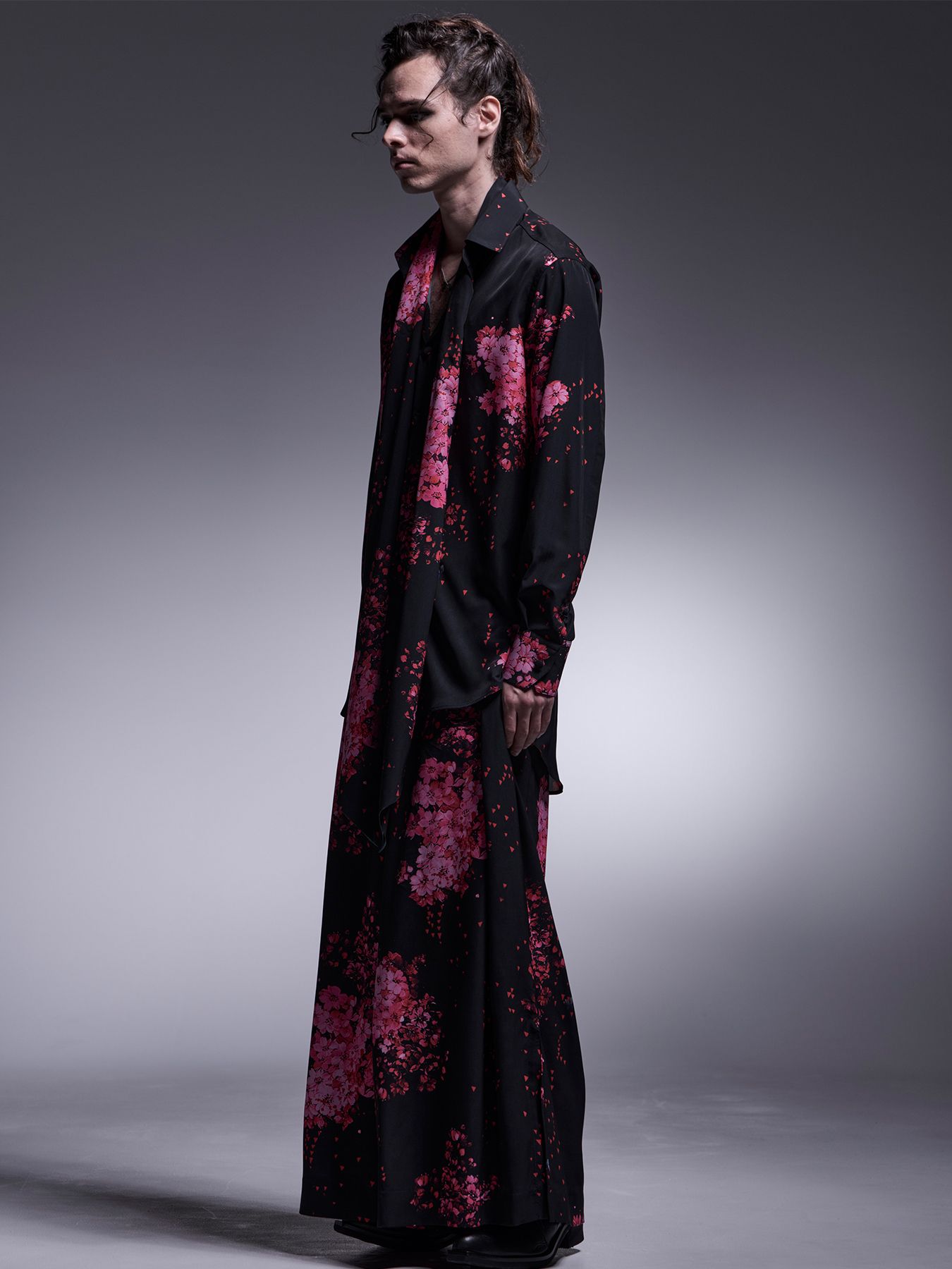 【予約品 7月13日(日) 締切】Wide Tuck Slacks / ワイドタック スラックス / サクラ ブラック&ピンク
