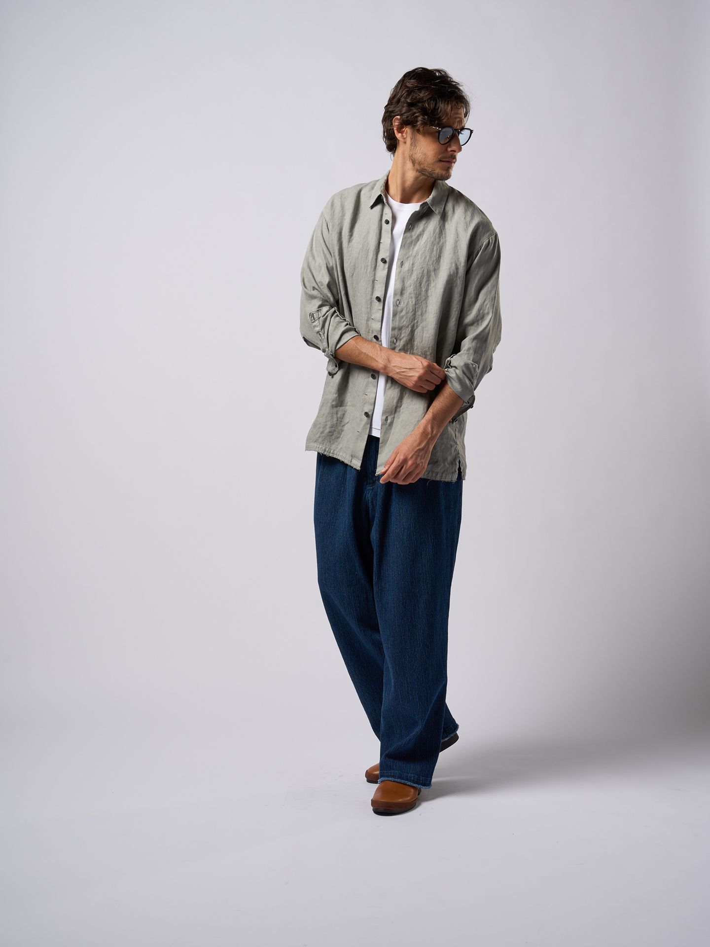 【予約品9月19日 10時締め】 shirt jacket / シャツジャケット / ダークグレー